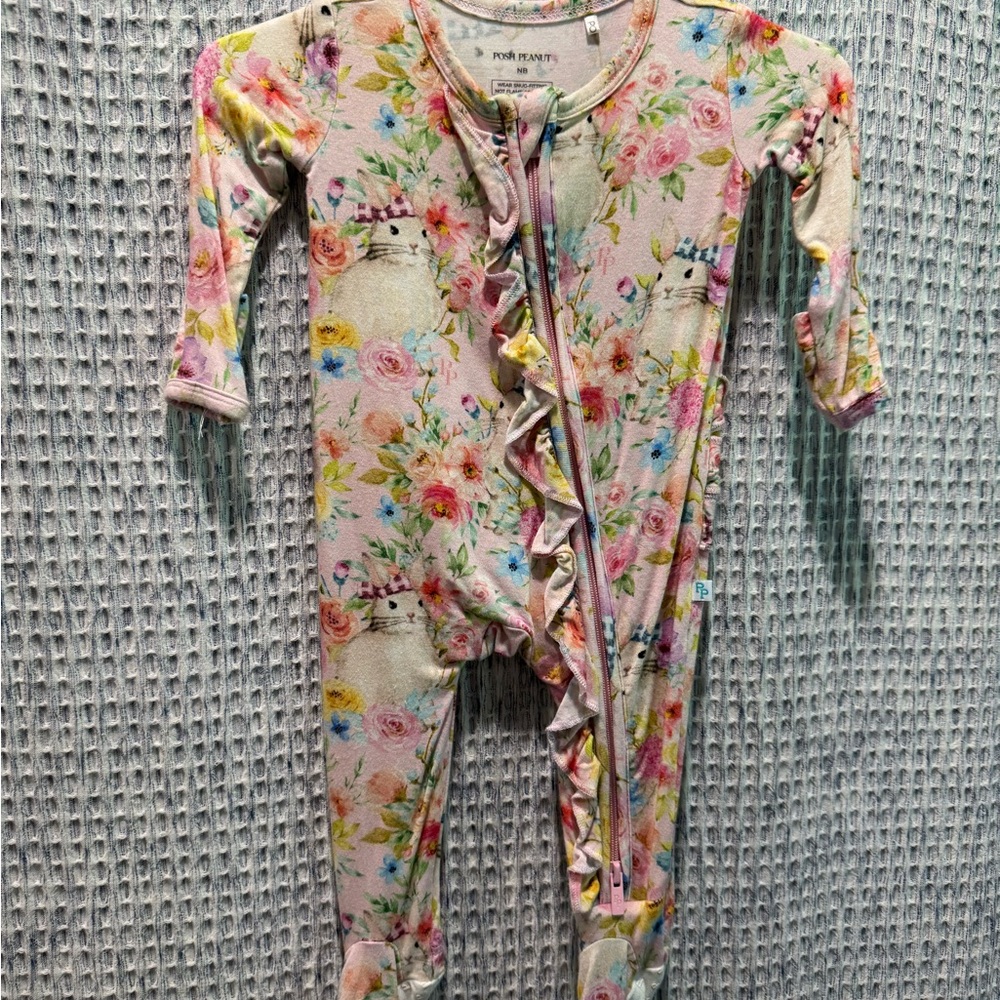 Posh Peanut Rose (Bunny) Footie